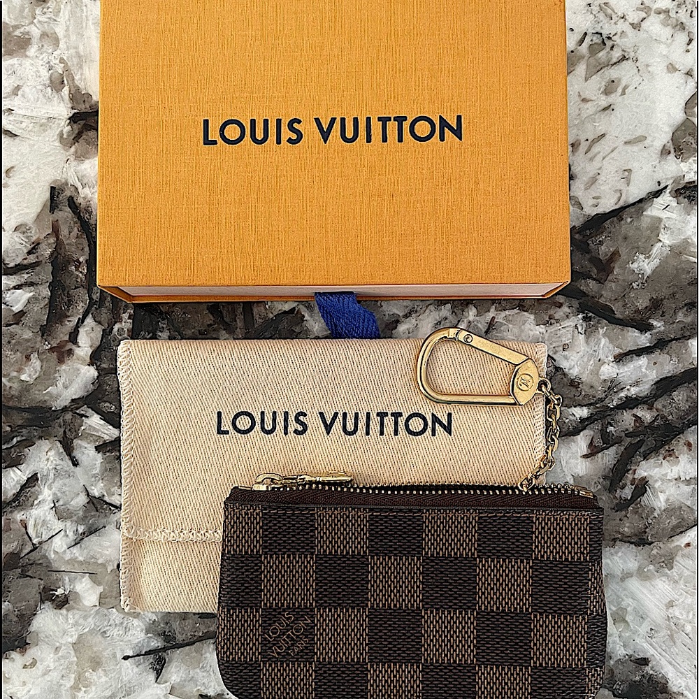 ORIGINAL LOUIS VUITTON KEY POUCH - DAMIER EBENE